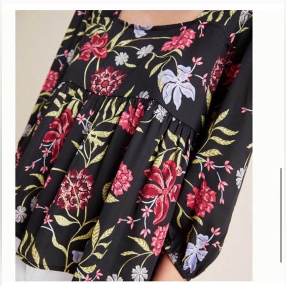 Anthropologie DOLAN Cherie Silky Babydoll Top Shirt Large - Picture 5 of 8